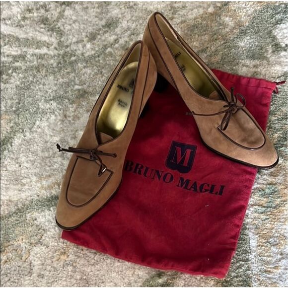 BRUNO MAGLI | brown suede heels 8.5 - Picture 2 of 11